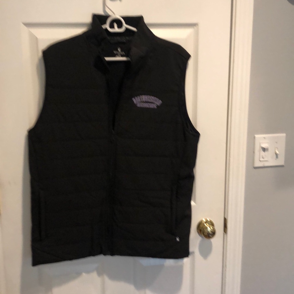 Men’s SPYDER size L insulated vest black w/ northwestern medicine logo